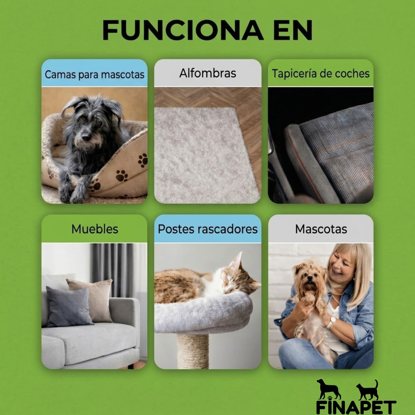 Manopla Quitapelos Reutilizable para Mascotas